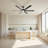 60" Modern Ceiling Fan with LED Light, 6 Aluminum Blades, DC Motor, Acrylic Shade, Remote Control for Living Room, Dining Room or Kitchen Eating Areas-1198727035