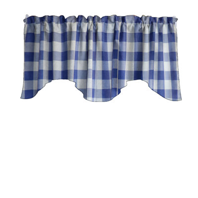 Rhyen Checkered Scalloped Window Valance