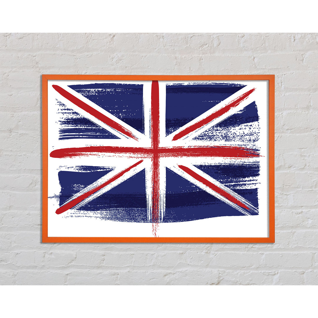 Britische Flagge 1 - Einzelner Bilderrahmen Kunstdrucke