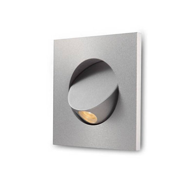 UltraBeam 3 Watt Square Recessed LED Reading Light For Wall or Headboard - Built in Tilt Switch