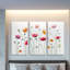 High Key Poppy Party - 3 pièces, reproduction d'art sur toile-247755887