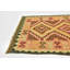 Tapis en laine rouge 2 pi 7 po x 4 pi 4 po one-of-kind à la main noué la new age Elland