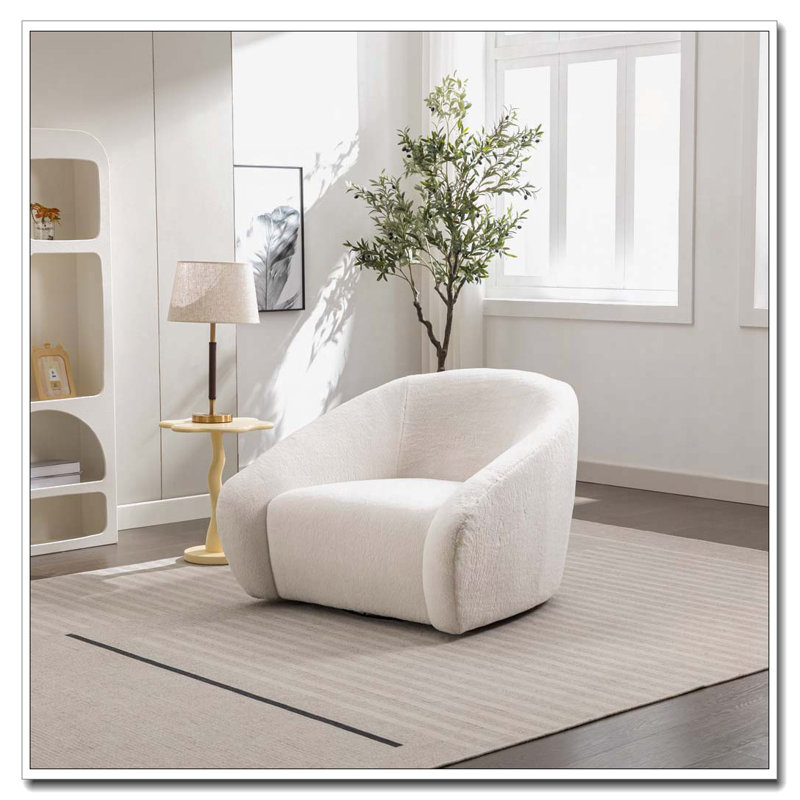 Fauteuil d'appoint rembourré, pivotant à 360 °