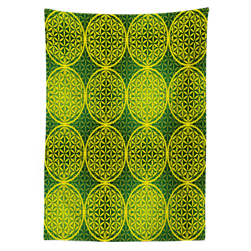 Nappe abstraite ambesonne, Vert, 90 po x 60 po