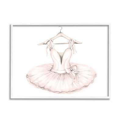 " Ballerina Tutu On Hanger Pink Ballet Dance Outfit "