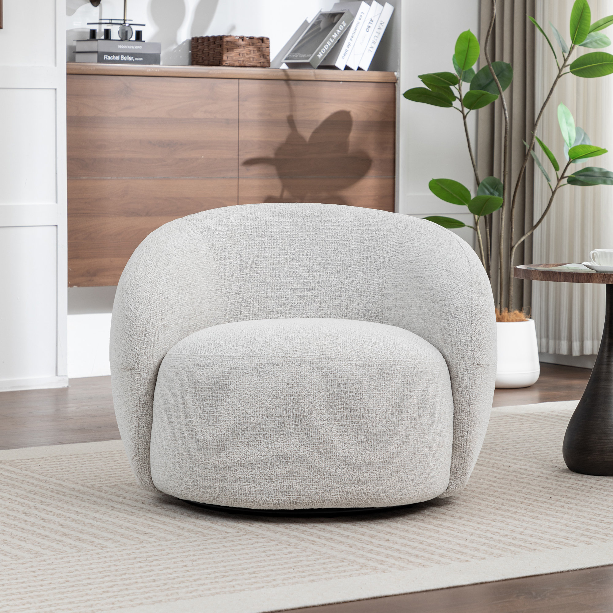 Simona Upholstered Swivel Chair