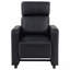 Fauteuil inclinable rembourré noir