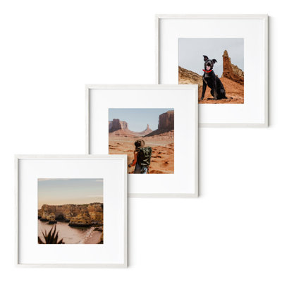 Cadre photo en bois - ensemble de 3