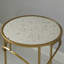 Table d'appoint décorative ronde en métal et plateau décoratif moderne en métal doré, ensemble de 3
