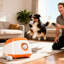 Chien automatique de 26 à 79 pi avec 3 réglages de lancement, mode aléatoire, batterie 5200 mah, télécommande 98,4 pi et 6 balles pour les chiens de taille moyenne à grande: jeu, rebond