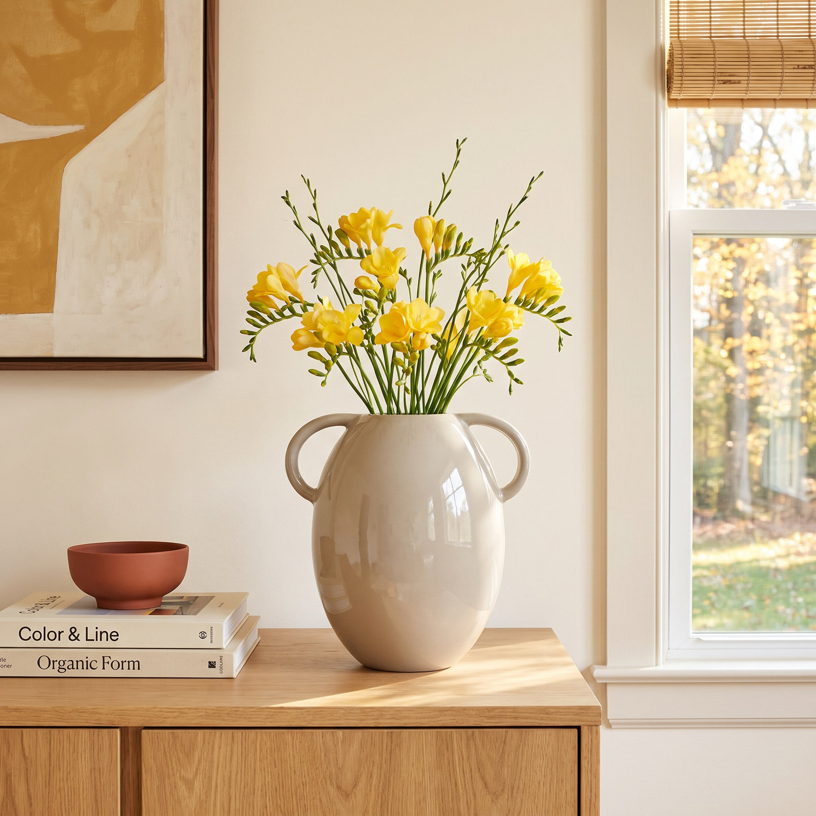 7.87'' Ceramic Table Vase, White