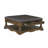 Traditional Brown Finish Cocktail Table With 4 Storage Drawers Shelf Durable Wood Living Room Furniture 1Pc Functional Ottoman Upholstered