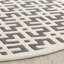 Sanyiah Geometric Handmade Tufted Wool Dark Grey/Ivory Area Rug-19271740