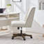 Chaise de bureau pivotante en chenille Mellins-2027827003