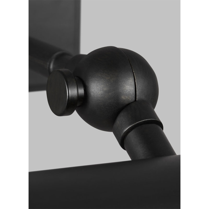 Mendee Dimmable Wall Mounted Picture Light, Aged Iron, 2.5" H x 10" W x 10.3" D