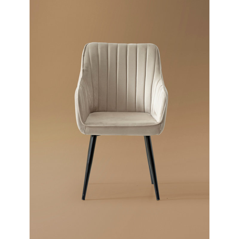 Modern Chair Set (2 Pieces), Anthracite & Black, 18 in. W x 35 in. H x 17 in. D | 100% MDF & 100% Polyester, 0.7 in. Thick | Sturdy Metal Legs, Stylish Design for Living Room, Dining Room & Office Spaces