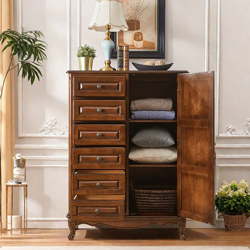 Retro Simple Solid Wood Accent Cabinet