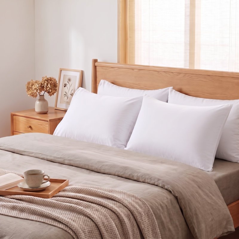 Protège-oreillers doux et imperméables avec fermeture à glissière, couche en TPU silencieux, paquet de 4, Standard