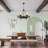 Liam 6 - Light Glass and Steel Dimmable Wagon Wheel Chandelier