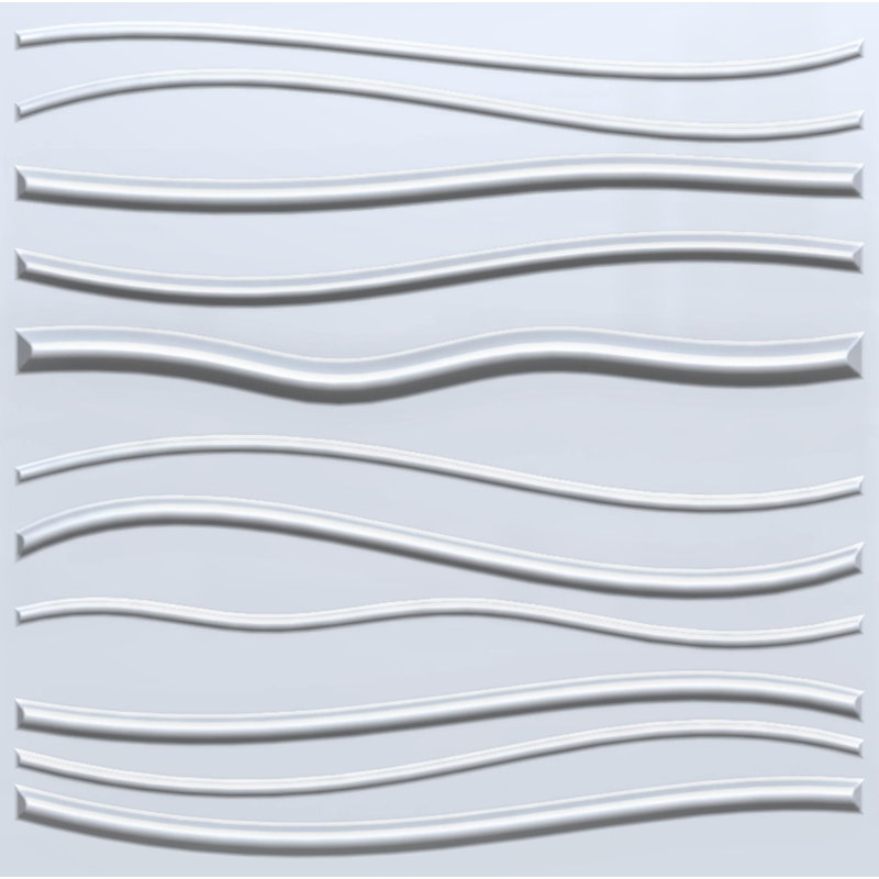 Panneau mural en plastique blanc 19,68 po x 19,68 po