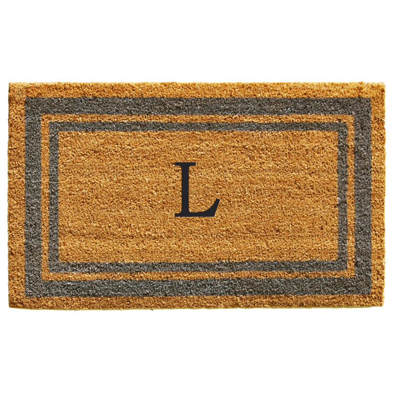 Tapis d'entrée antidérapant Stortz, Rectangle 1 pi 6 po x 2 pi 6 po, L, Pervenche / jaune