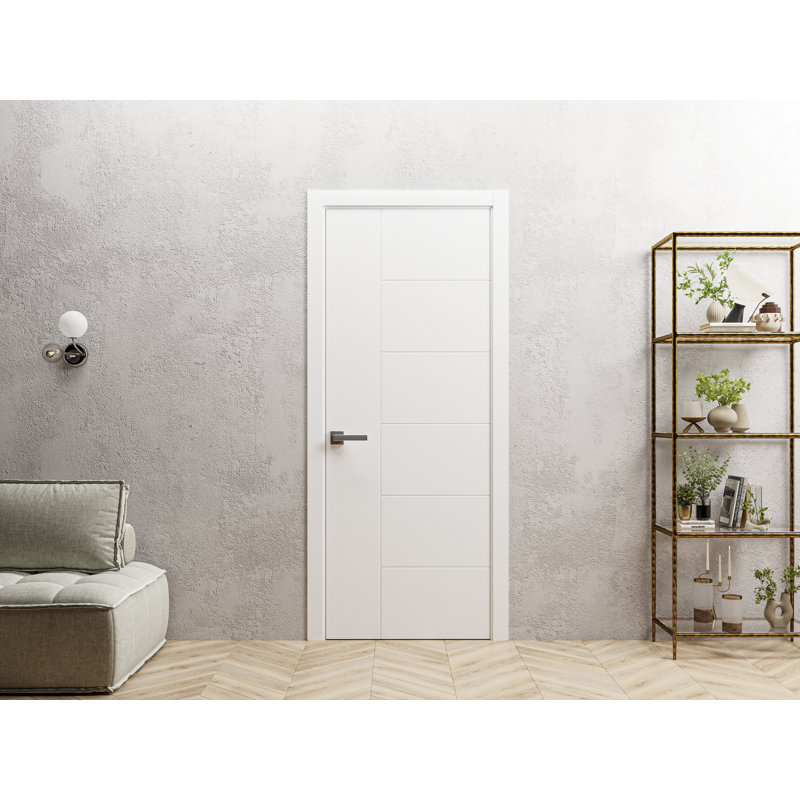 Porte standard à panneaux en bois massif, 32 po x 80 po