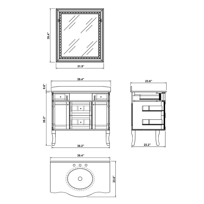 Ellefson Rectangle Wall Mirror