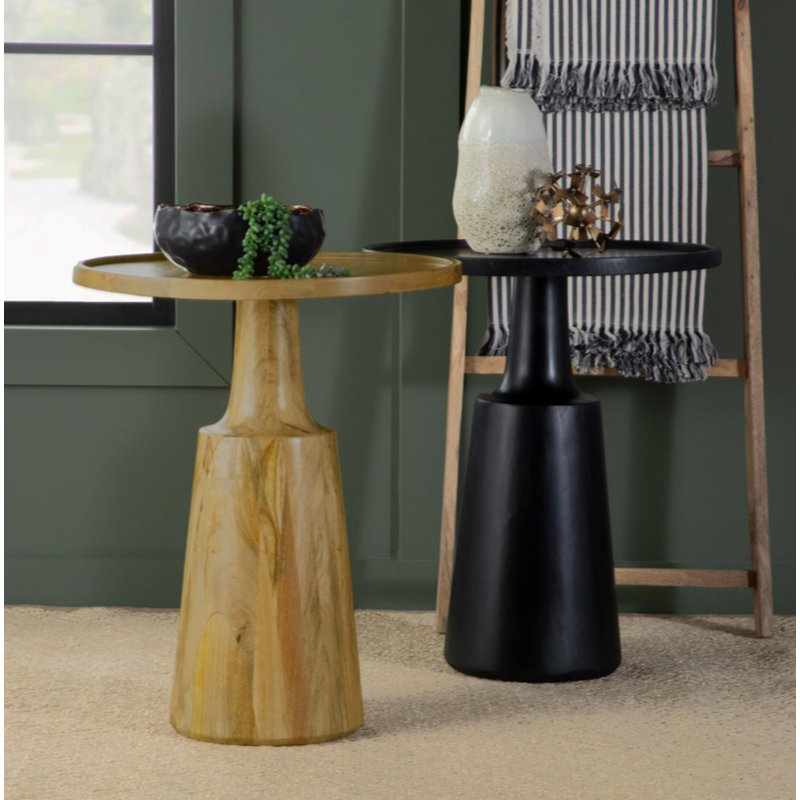 Table d'appoint Stain Pedestal, Brun