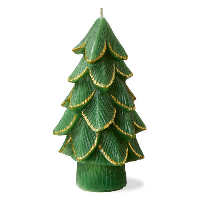 Gilded Pine Tree Candle Lg
