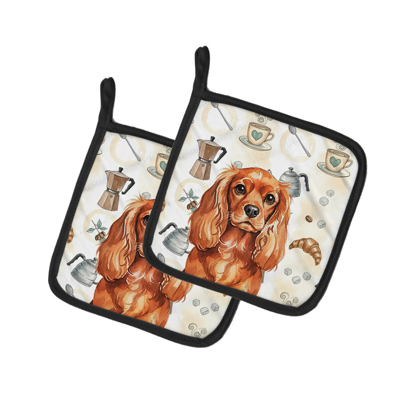 Paire de poignées Ruby English Toy Spaniel