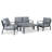 Paros 4-Piece Lounge Set With Sunbrella Cushions
