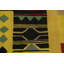 Tapis jaune kilim à tissage plat 8 x 10