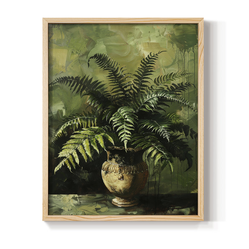 Reproduction encadrée FLORAL Series CCX - bois massif, H 21 po x l 17 po