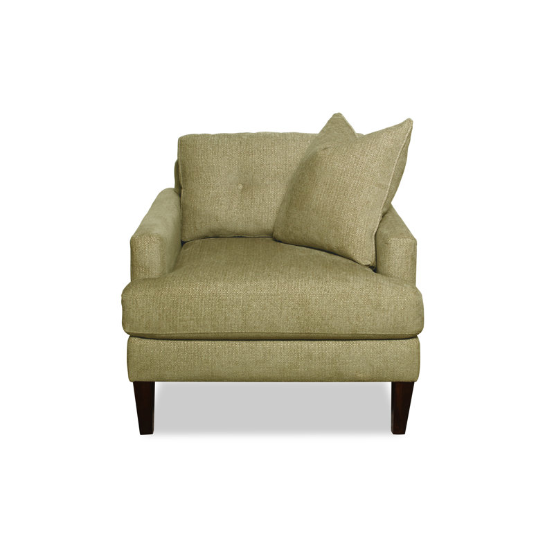 Chaise et demi capitonnée en polyester 34,5 po, Polyester beige