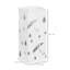 Casselli Metal Umbrella Stand, Square Umbrella Basket with 4 Hooks Drip Tray White