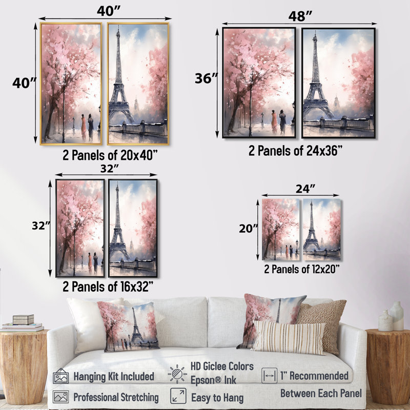 Chef-d'œuvre de la Tour Eiffel I - Art mural traditionnel, 36" H x 48" W, Impression encadrée flottante, Black