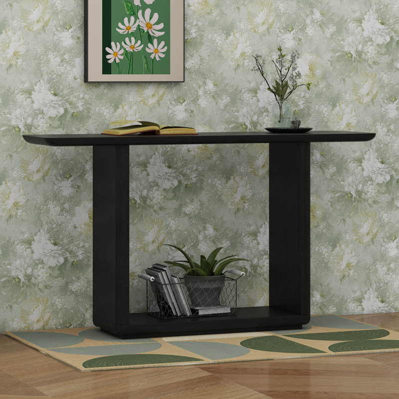 Console minimaliste avec base en U, Noir