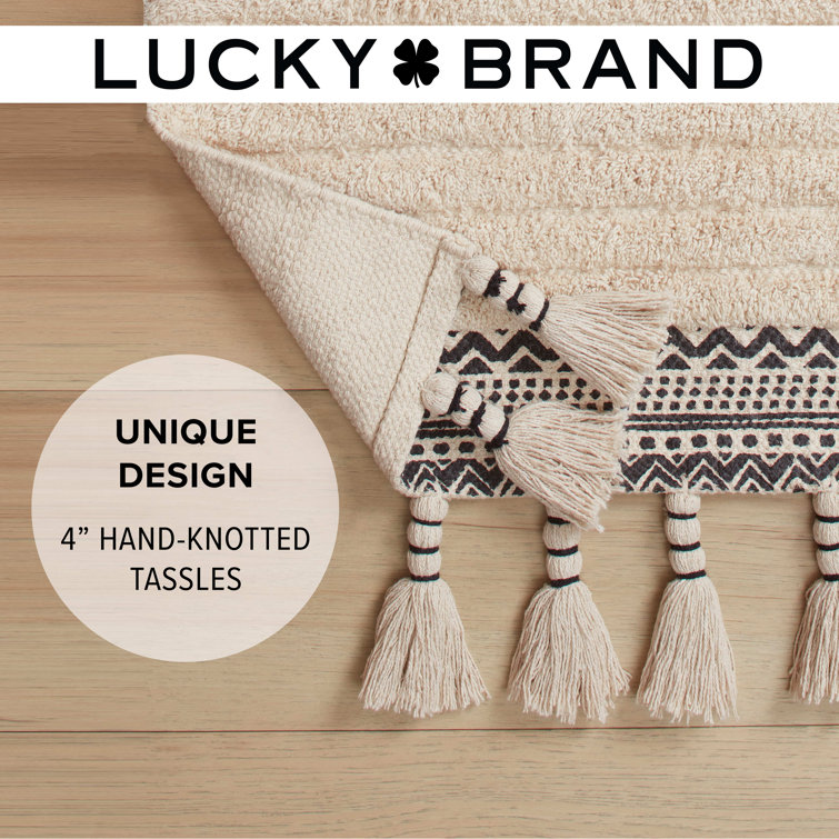 Lucky Brand Sadie Fringe 100% Cotton Bath Rug & Reviews