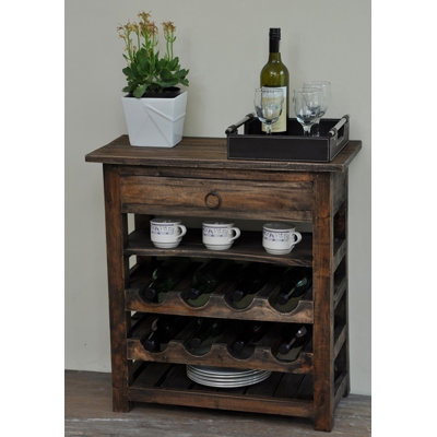 Shabby Elegance Cottage Raftwood Brown Buffet With Solid Wood And Drawer by Millwood Pines