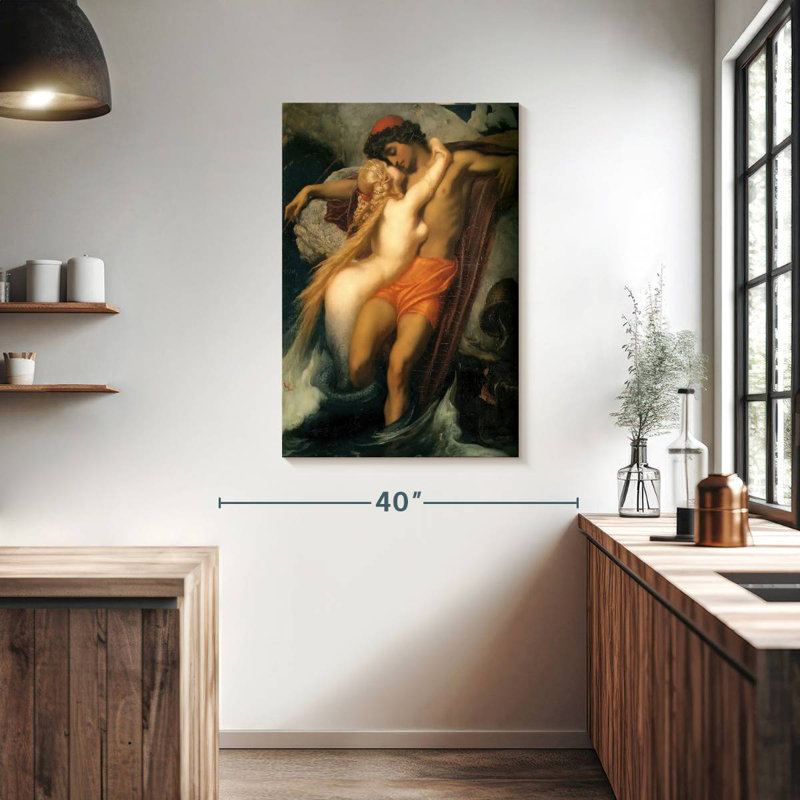 Hardie, le pêcheur et la sirène, H 39 po x l 26 po