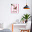Giclée encadrée de martini espresso sur rayures roses, design par DEIDRE MOSher-284577755-284577759