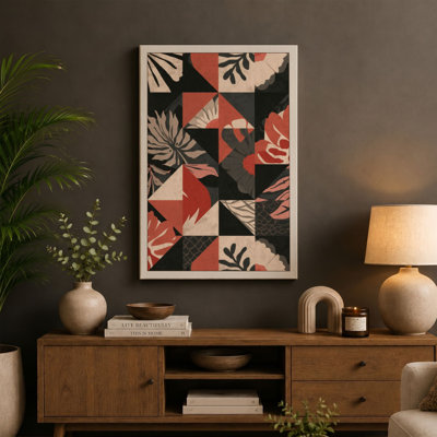Fragmented Botanicals Mid-Century - Wrapped Canvas
