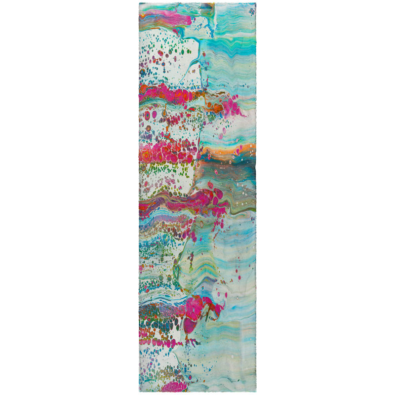 Premium Machine Washable Dream Shag Abstract Rug, 2'3" x 7'6" Runner