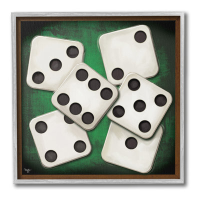 Dice on Casino Table Giclee Art by Molly B.