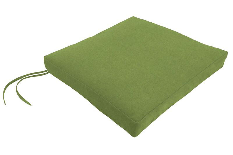 Sunbrella Dining Chair Cushion, 2.5" H x 21" W x 19" D, Spectrum Cilantro Sunbrella® Plainweave