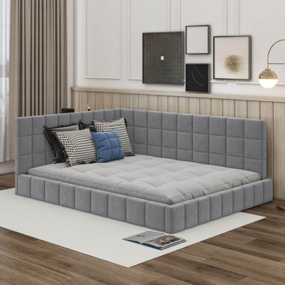Full Size Upholstered Daybed/Sofa Bed Frame