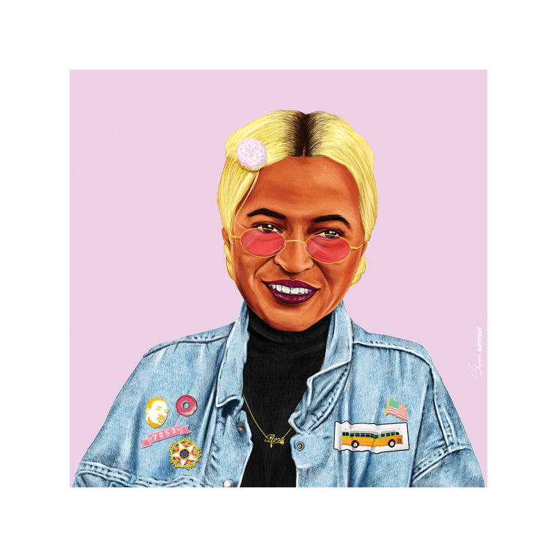 Rosa Parks by Amit Shimoni - Wrapped Canvas Painting, 45.72 cm H x 45.72 cm W x 1.91 cm D