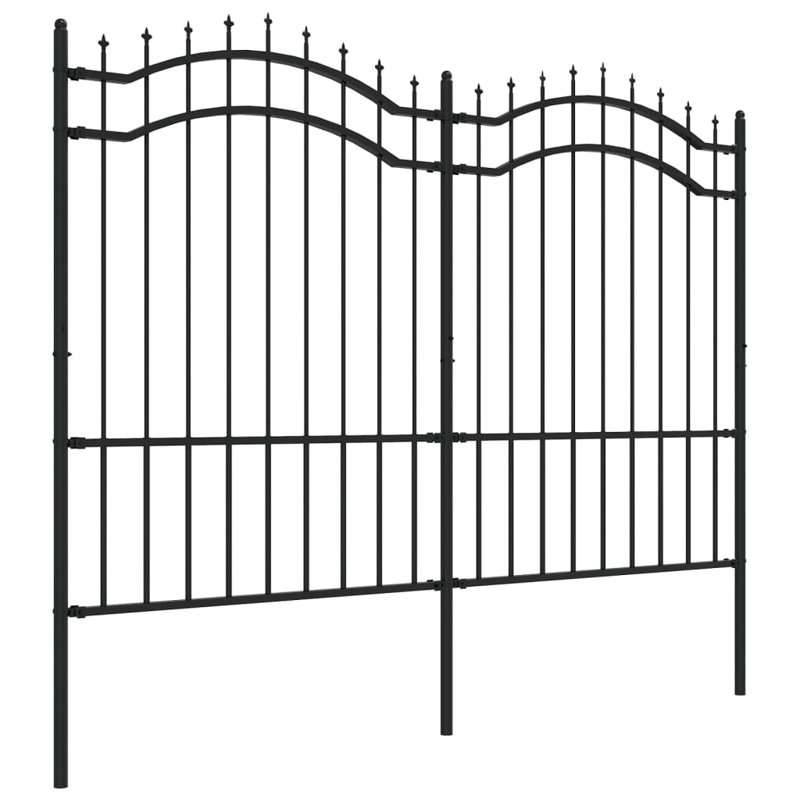 Meyerwood Black Metal Fence Panels Included, 74.8cm H x 94.09cm W