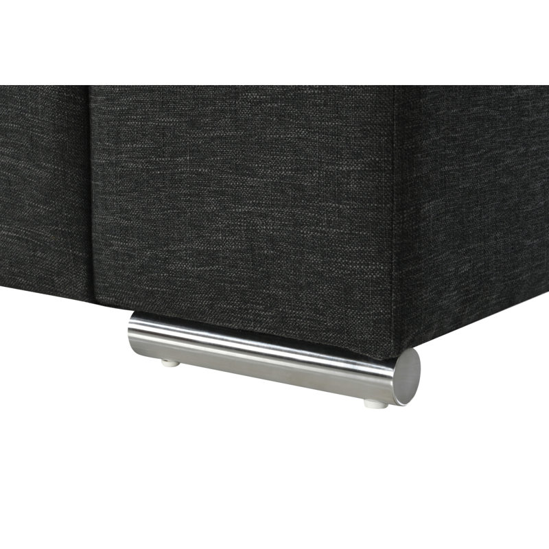 Chaise avec accoudoirs en lin, Lin noir