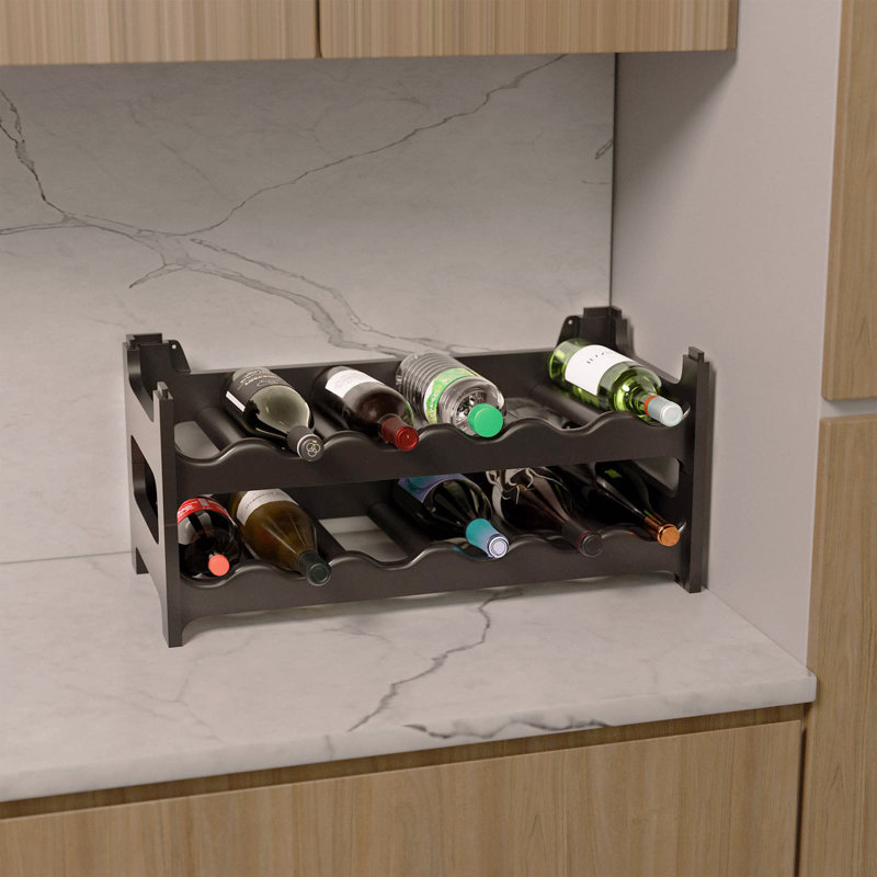 Torresdale Tabletop Wine Bottle Rack, Black
